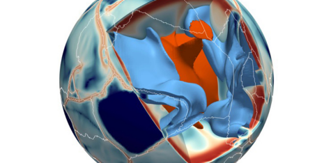 Ein neues Modell zeigt, wie Konvektionsströme im Erdmantel das Gesicht der Erde prägen. © Paul Tackley / ETH Zürich